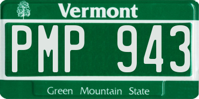 VT license plate PMP943
