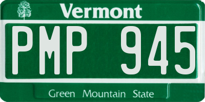 VT license plate PMP945