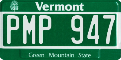 VT license plate PMP947