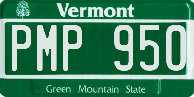 VT license plate PMP950