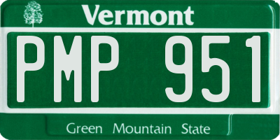 VT license plate PMP951