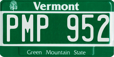 VT license plate PMP952