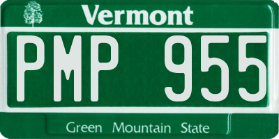 VT license plate PMP955
