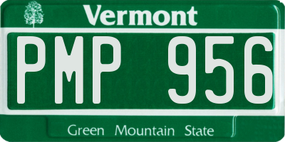 VT license plate PMP956