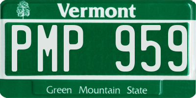 VT license plate PMP959