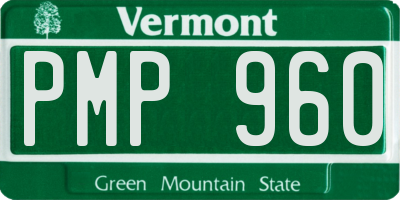 VT license plate PMP960