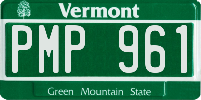 VT license plate PMP961