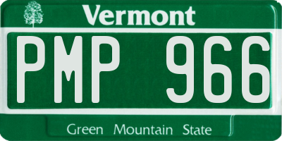 VT license plate PMP966
