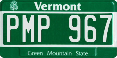 VT license plate PMP967