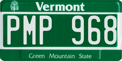 VT license plate PMP968