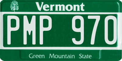 VT license plate PMP970