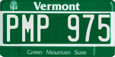 VT license plate PMP975