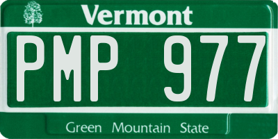 VT license plate PMP977