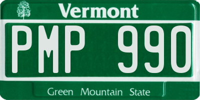 VT license plate PMP990