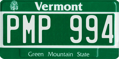 VT license plate PMP994