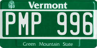 VT license plate PMP996