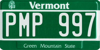 VT license plate PMP997