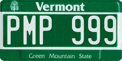 VT license plate PMP999