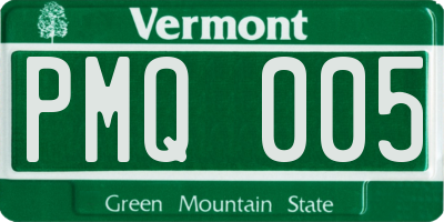 VT license plate PMQ005
