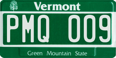 VT license plate PMQ009
