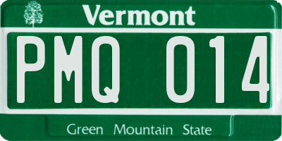 VT license plate PMQ014