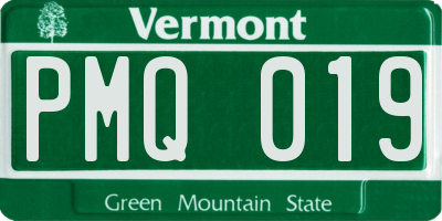 VT license plate PMQ019