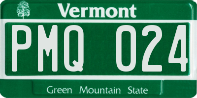 VT license plate PMQ024