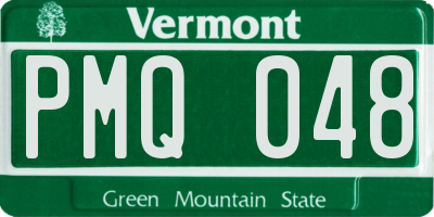 VT license plate PMQ048