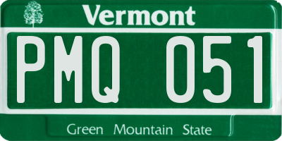 VT license plate PMQ051