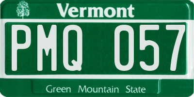 VT license plate PMQ057