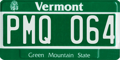 VT license plate PMQ064