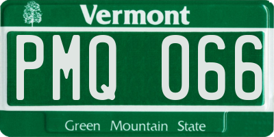 VT license plate PMQ066