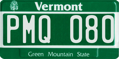 VT license plate PMQ080