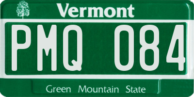 VT license plate PMQ084