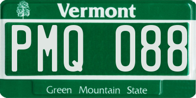 VT license plate PMQ088