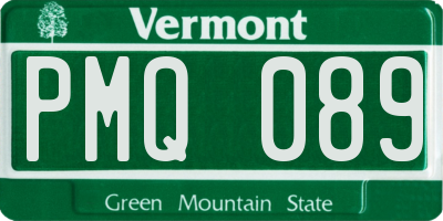 VT license plate PMQ089