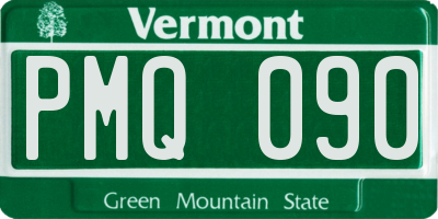 VT license plate PMQ090