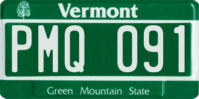 VT license plate PMQ091