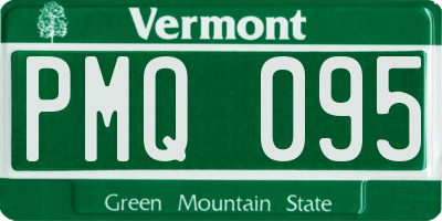 VT license plate PMQ095