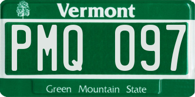 VT license plate PMQ097