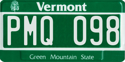VT license plate PMQ098