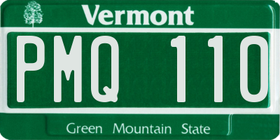 VT license plate PMQ110