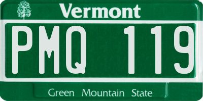 VT license plate PMQ119