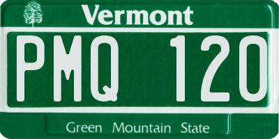 VT license plate PMQ120
