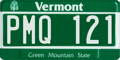 VT license plate PMQ121