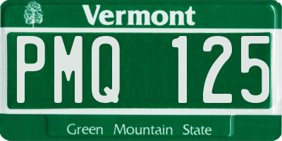 VT license plate PMQ125