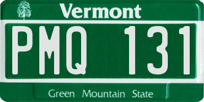 VT license plate PMQ131