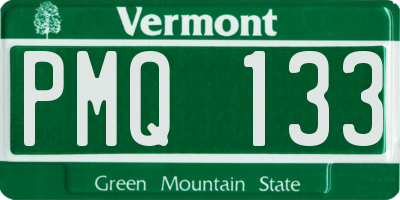 VT license plate PMQ133