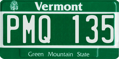 VT license plate PMQ135
