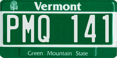 VT license plate PMQ141